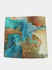 Синий меланж декоративная наволочка "Marble" на подушку