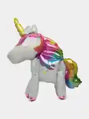Вишнёвый воздушный шар-фигура на подставке, Радужный единорог, надувается воздухом