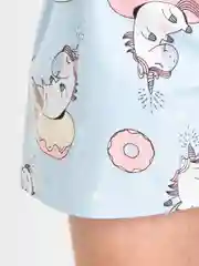Голубой хлопковые шорты
