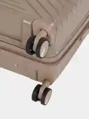 Тёмно-зелёный ударопрочный чемодан из полиприпилена