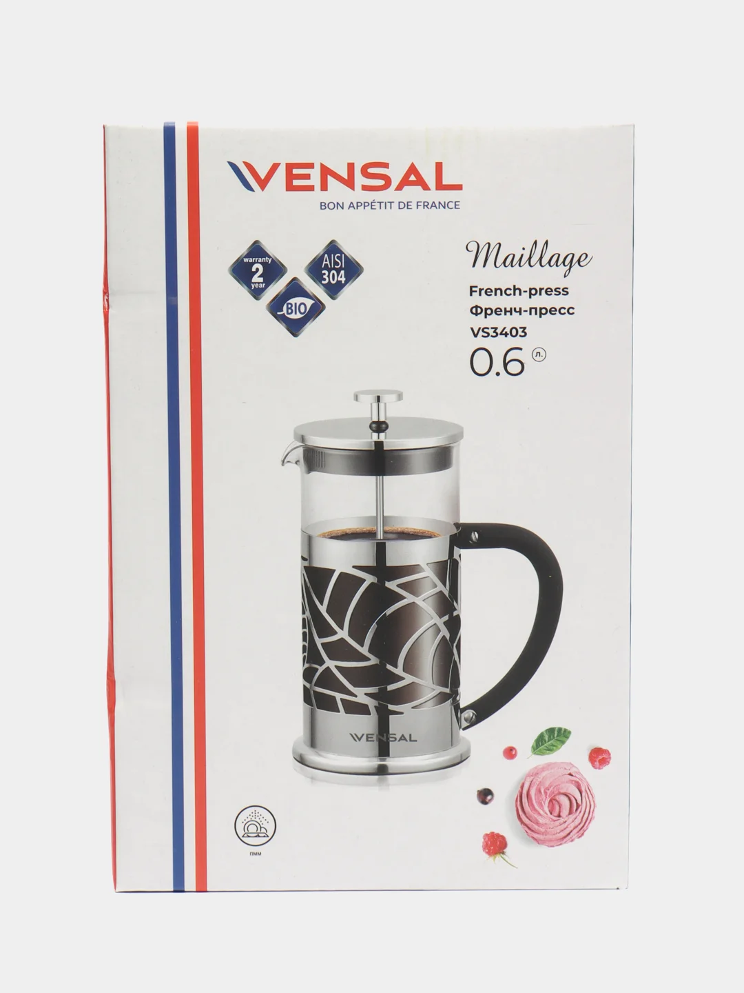 Френч-пресс Maillage 0,6 л Vensal VS3403