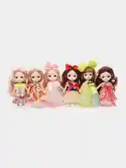 Салатовый набор кукол 6 штук