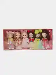 Салатовый набор кукол 6 штук