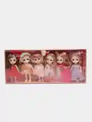 Сиреневый набор кукол 6 штук