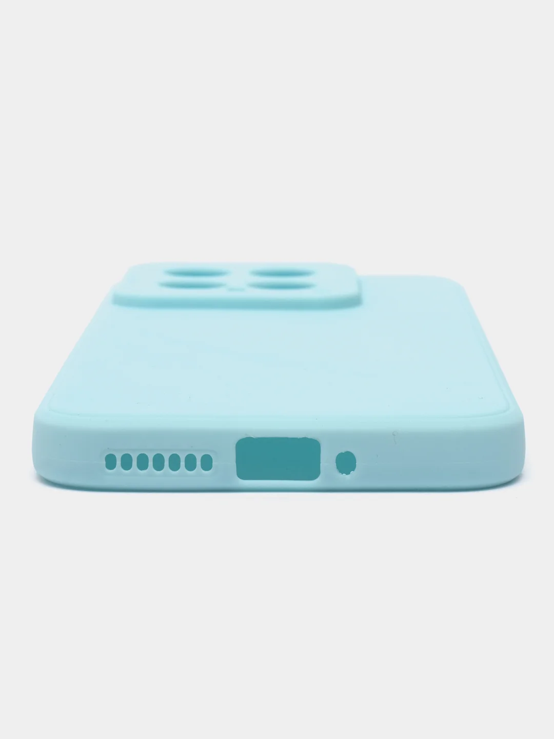 Голубой чехол для Xiaomi 14 ( Сяоми 14 ) силиконовый , прозрачный