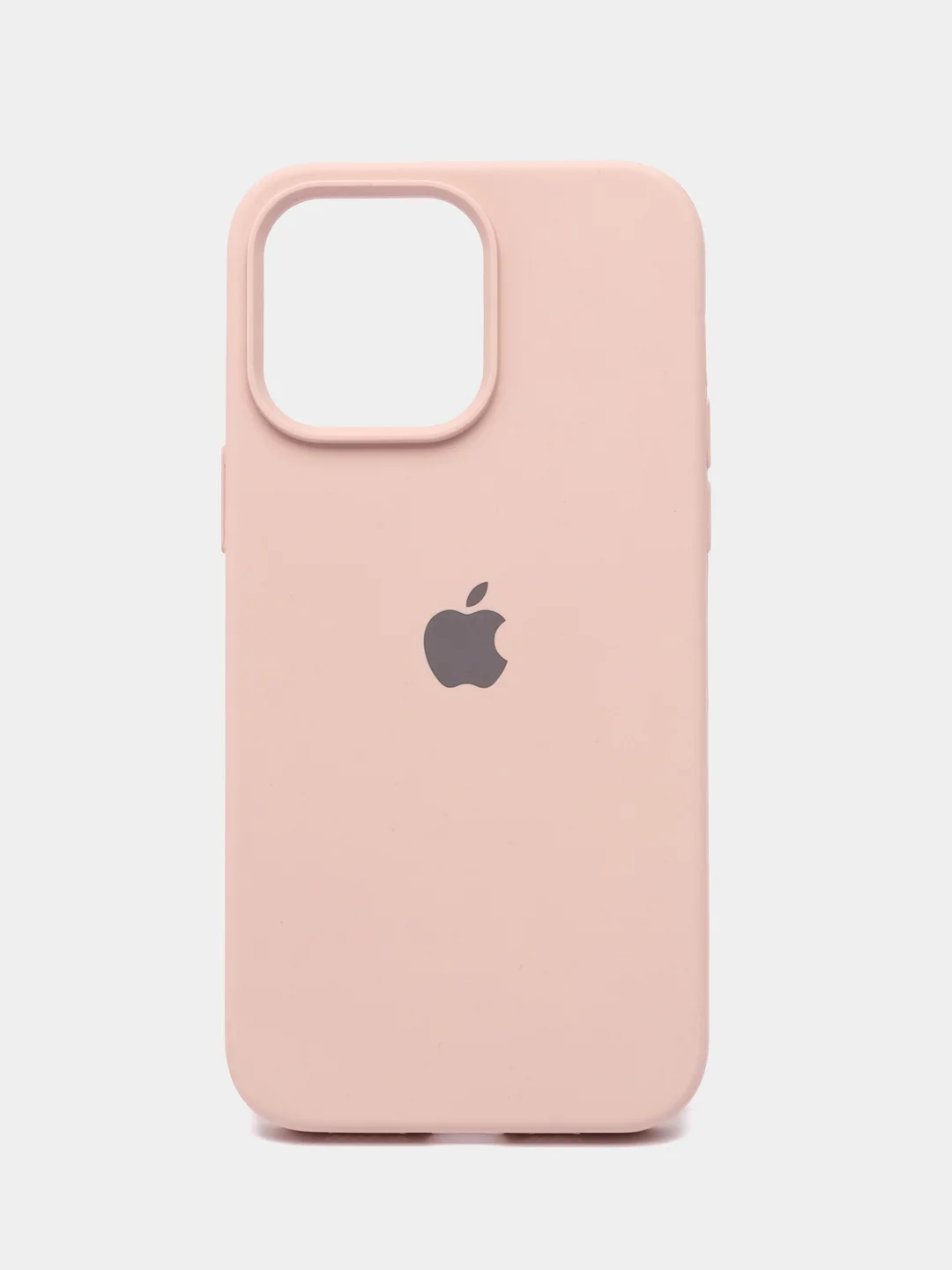Пудровый чехол Silicone Case для iPhone 14, 14 Pro, 14 Plus, 14 Pro Max, с закрытым низом