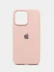 Пудровый чехол Silicone Case для iPhone 14, 14 Pro, 14 Plus, 14 Pro Max, с закрытым низом