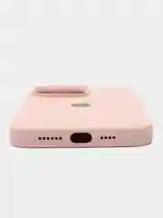 Пудровый чехол Silicone Case для iPhone 14, 14 Pro, 14 Plus, 14 Pro Max, с закрытым низом