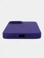 Фиолетовый чехол Silicone Case для iPhone 14, 14 Pro, 14 Plus, 14 Pro Max, с закрытым низом