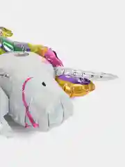Медный воздушный шар-фигура на подставке, Радужный единорог, надувается воздухом