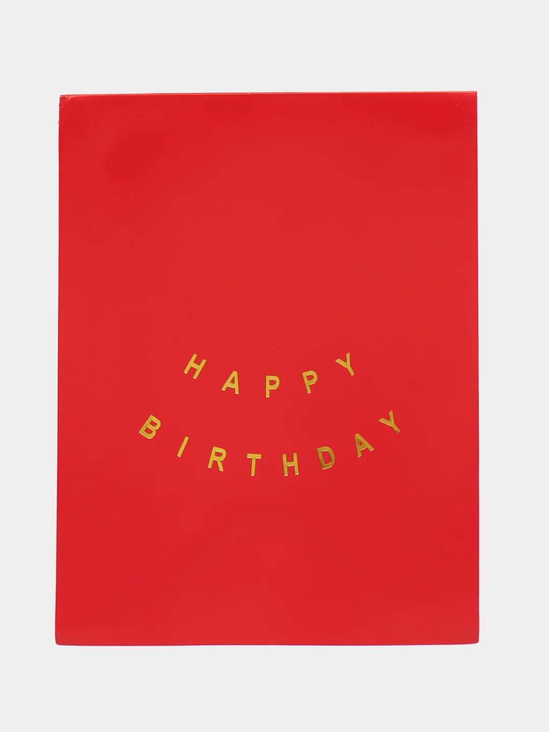 Красный растяжка бумажная на день рождения, из букв, "Happy Birthday", 16х20 см
