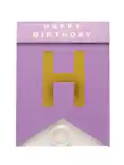 Пурпурный растяжка бумажная на день рождения, из букв, "Happy Birthday", 16х20 см