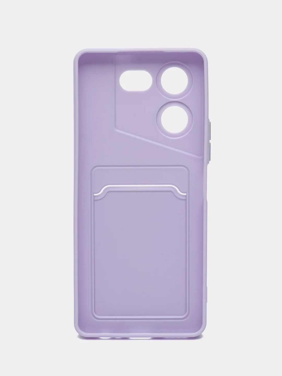 Красный силиконовый чехол Tecno POVA 5 Pro 5G (Техно Пова 5 Про) с карманом для карт, прозрачный