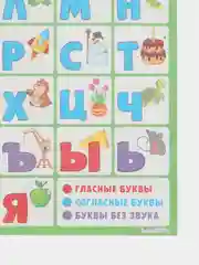Обучающий плакат шпаргалка Азбука для дошкольников 67,5х47,5 см