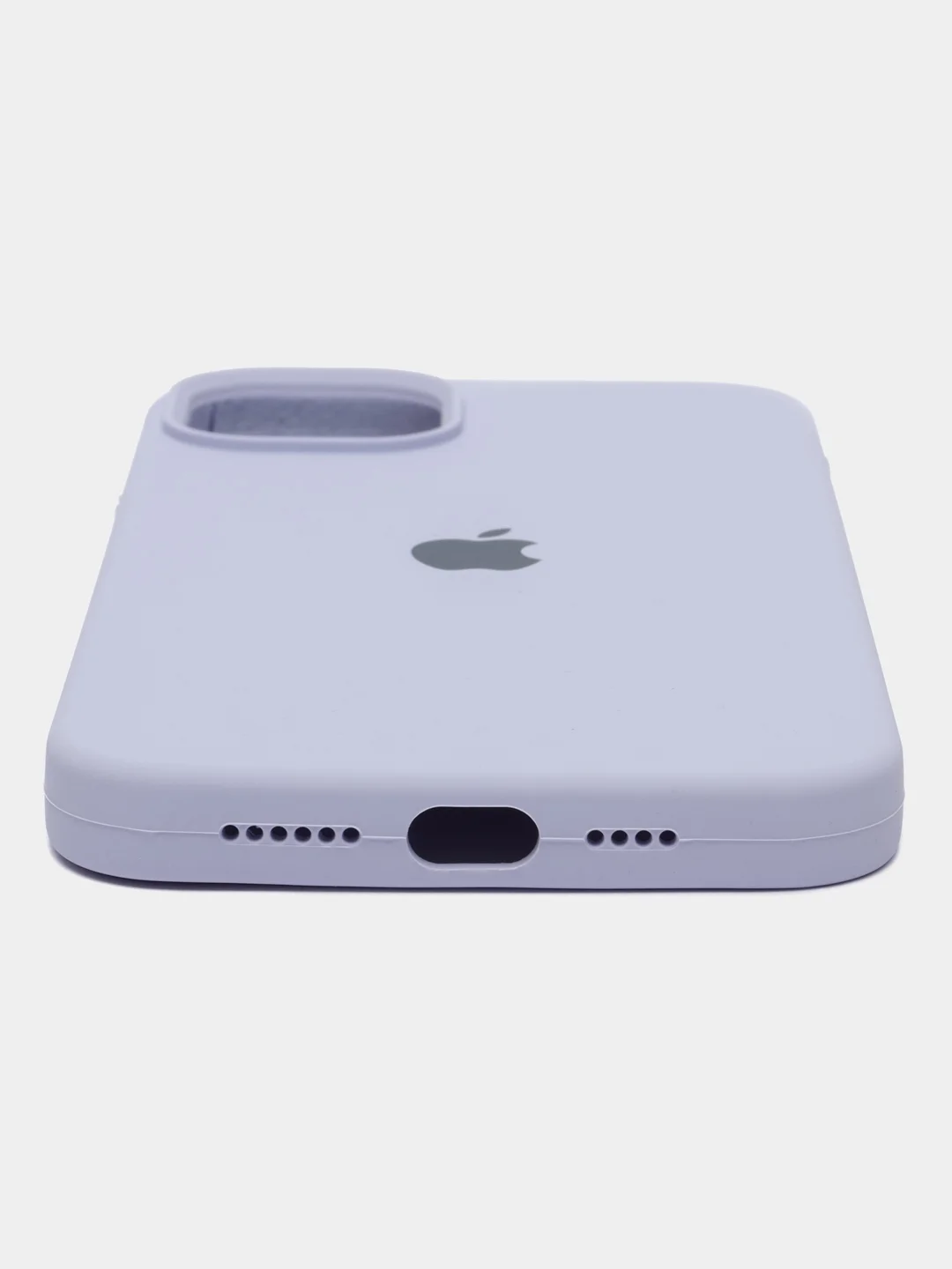 Лавандовый чехол Silicone Case для iPhone 14, 14 Pro, 14 Plus, 14 Pro Max, с закрытым низом