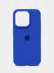 Синий чехол Silicone Case для iPhone 14, 14 Pro, 14 Plus, 14 Pro Max, с закрытым низом