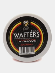 Бойлы нейтральной плавучести Wafters twincolor LION BAITS Земляника 14мм