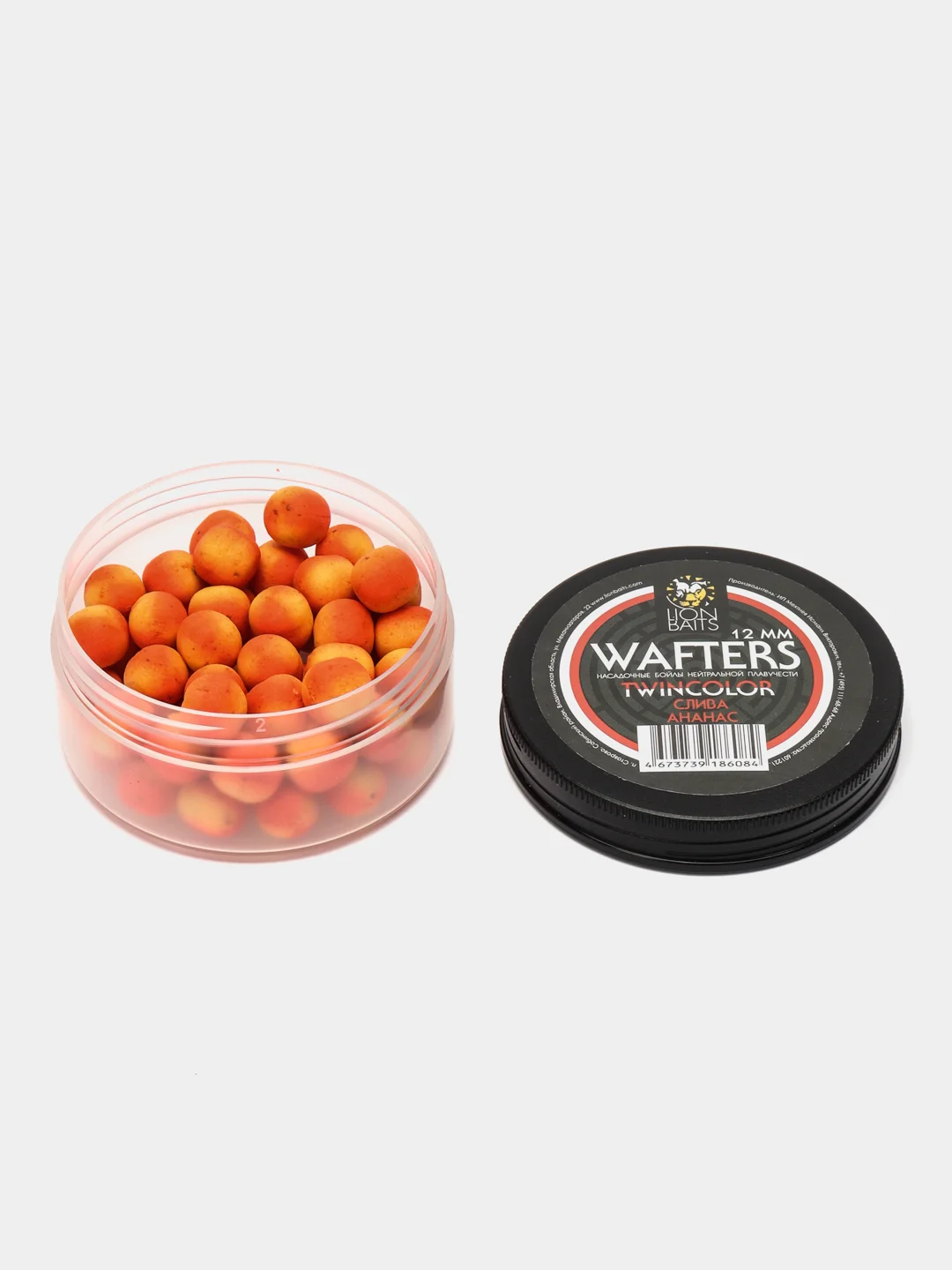 Бойлы нейтральной плавучести Wafters twincolor LION BAITS Слива - Ананас 12мм