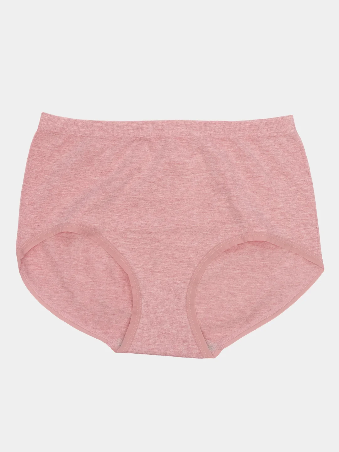 Розовый трусы бесшовные, с высокой посадкой, one size 52-60, больших размеров