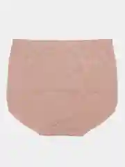 Пудровый трусы бесшовные, с высокой посадкой, one size 52-60, больших размеров