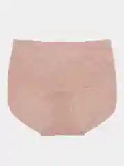 Пудровый трусы бесшовные, с высокой посадкой, one size 52-60, больших размеров