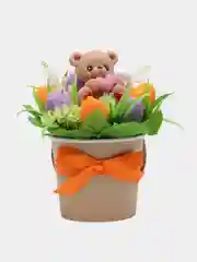 Золотой букет из мыльных цветов и ягод, подарочный набор"Букет ",подарок учителю,коллеге