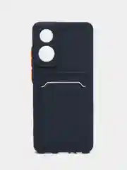 Морской силиконовый чехол для OPPO A78 (Оппо А78) с карманом для карт, прозрачный