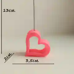 Розовый держатель концелярский "Сердце"