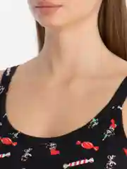 Черный сорочка женская на бретельках