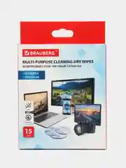 Салфетки сухие безворсовые 15 шт, антистатичные, 513534