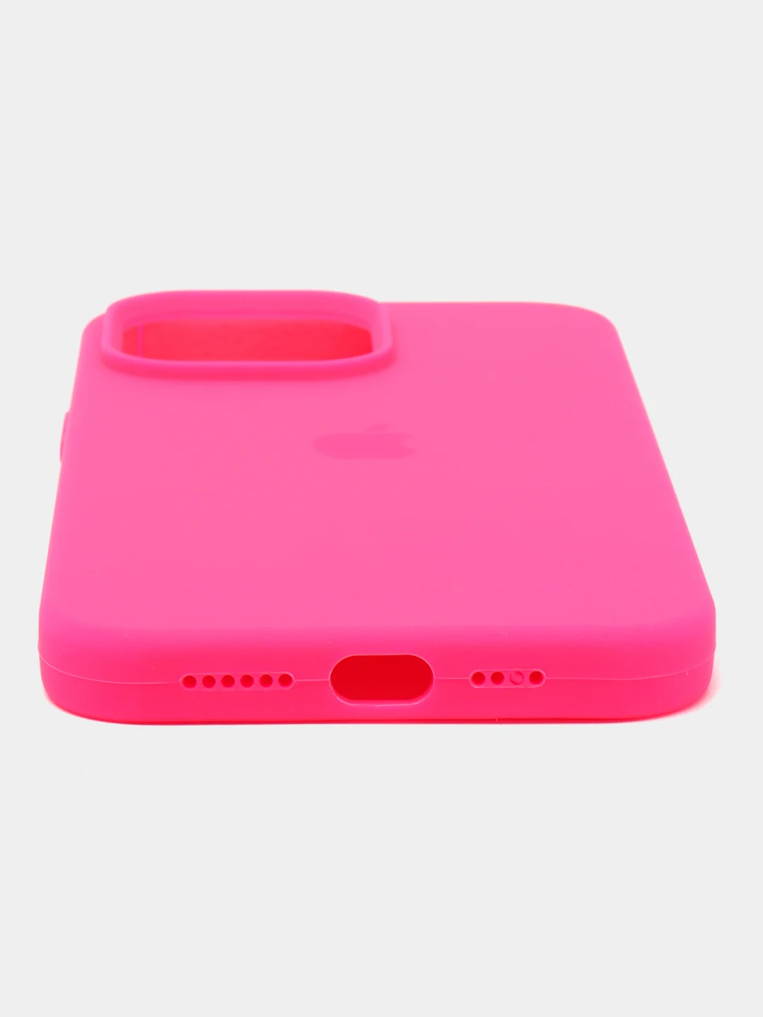 Тёмно-розовый чехол Silicone Case для iPhone 14, 14 Pro, 14 Plus, 14 Pro Max, с закрытым низом