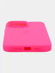 Тёмно-розовый чехол Silicone Case для iPhone 14, 14 Pro, 14 Plus, 14 Pro Max, с закрытым низом