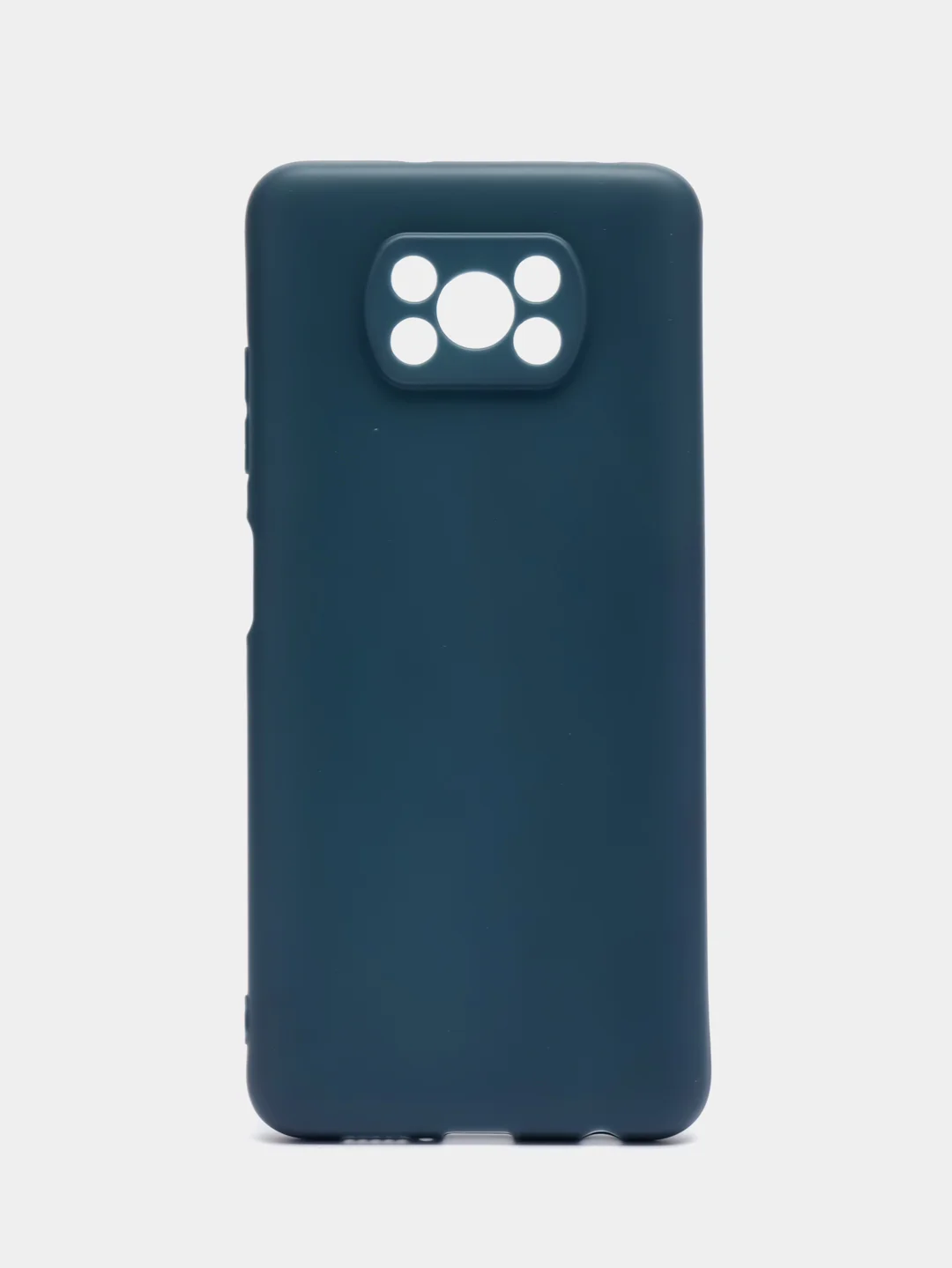 Синий чехол для Xiaomi Poco X3 NFC/X3 Pro силиконовый ROSCO матовый/прозрачный с защитой камер
