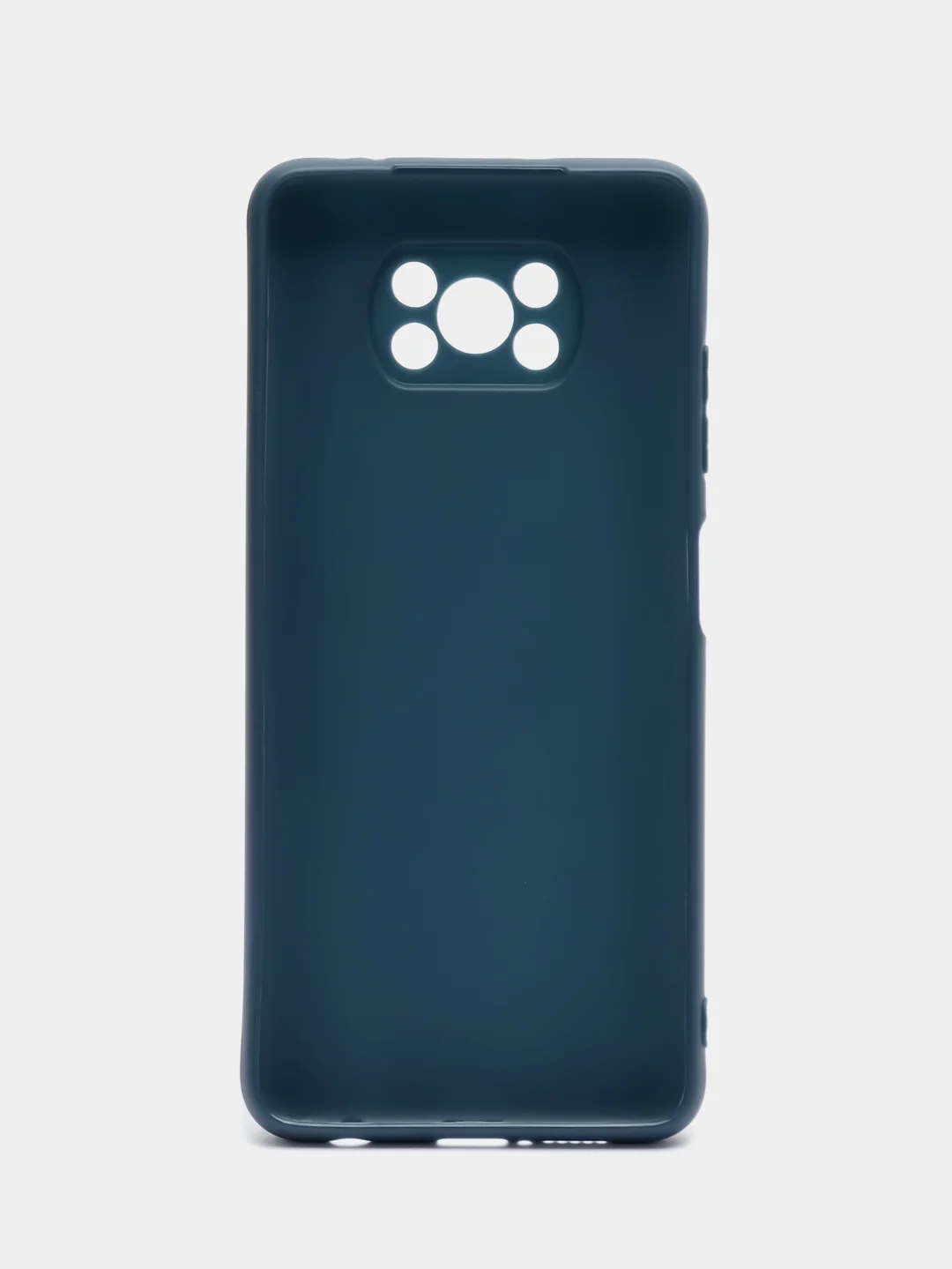 Синий чехол для Xiaomi Poco X3 NFC/X3 Pro силиконовый ROSCO матовый/прозрачный с защитой камер