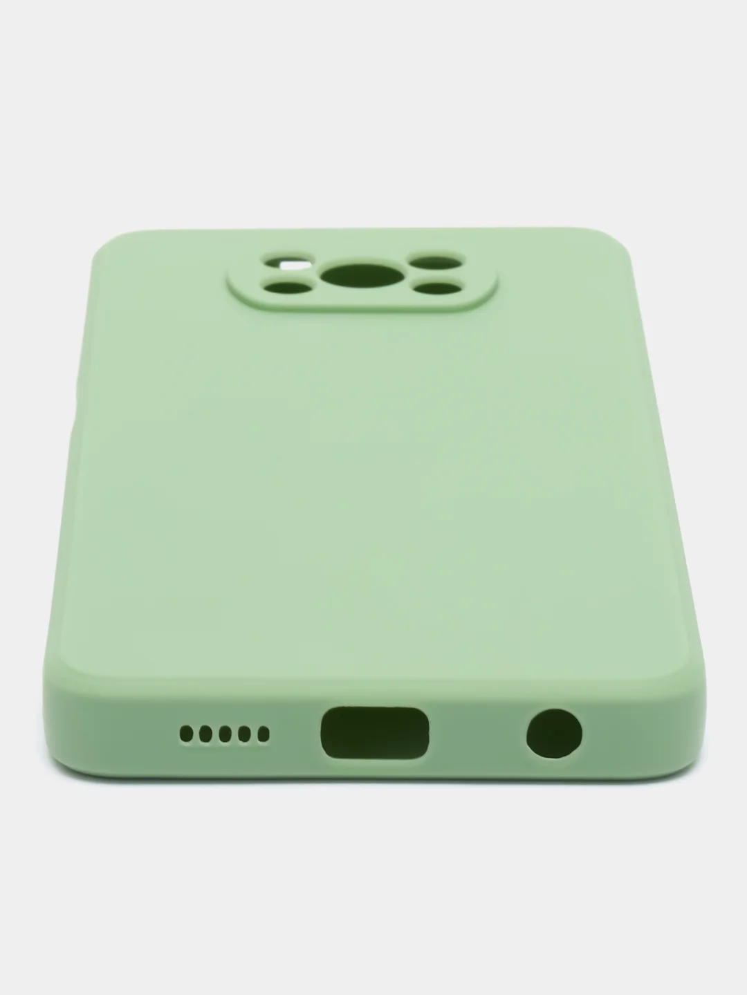 Зеленый чехол для Xiaomi Poco X3 NFC/X3 Pro силиконовый ROSCO матовый/прозрачный с защитой камер