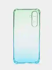 Зеленый чехол для Samsung Galaxy A54 противоударный силиконовый ROSCO, прозрачный, усиленные углы