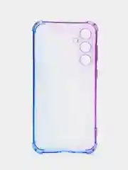 Фиолетовый чехол для Samsung Galaxy S23 FE противоударный силиконовый ROSCO прозрачный усиленные углы