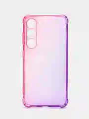 Пурпурный чехол для Samsung Galaxy S23 противоударный силиконовый ROSCO прозрачный, усиленные углы