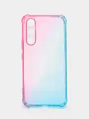 Розовый чехол для Samsung Galaxy A54 противоударный силиконовый ROSCO, прозрачный, усиленные углы