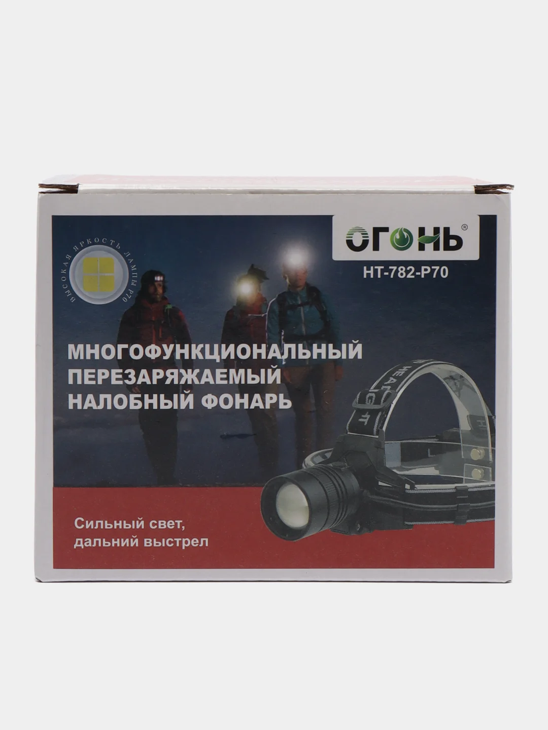 Фонарь налобный светодиодный аккумуляторный многофункциональный перезаряжаемый НТ-782-Р70