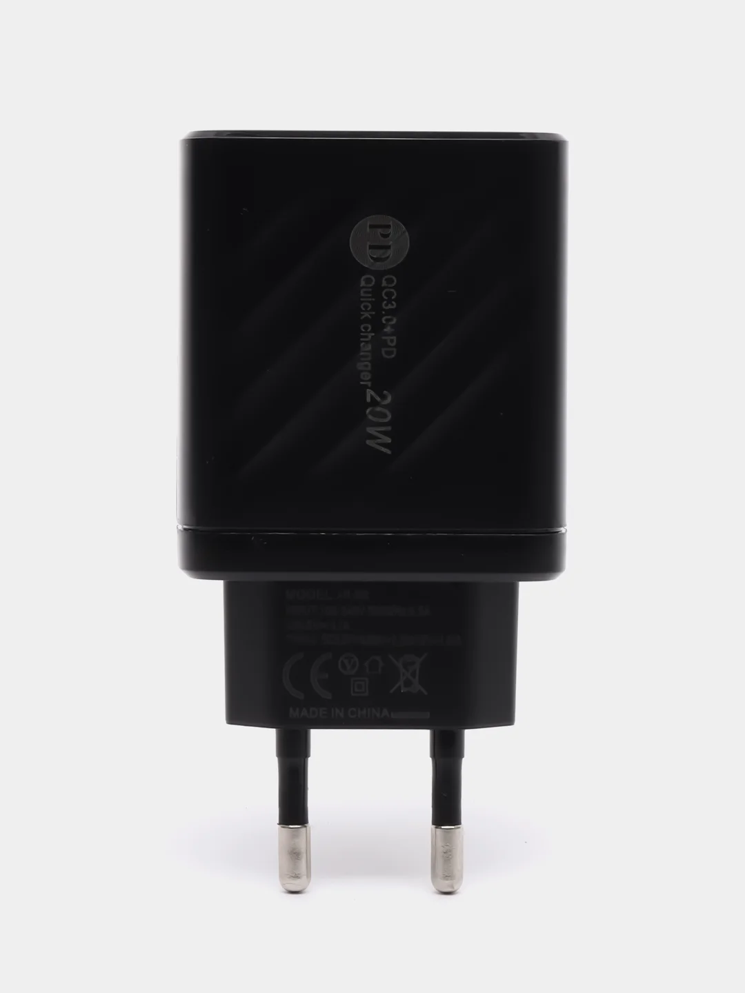 Черный блок питания USB + Type-C 5V-3.1А c дисплеем
