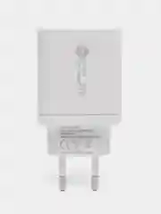 Белый блок питания USB + Type-C 5V-3.1А c дисплеем