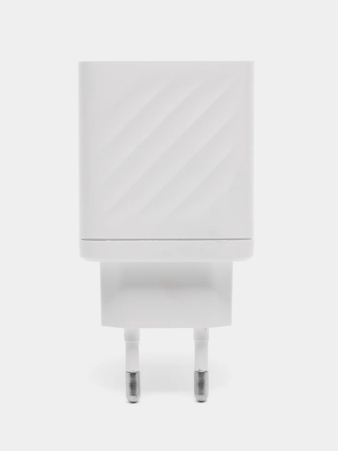 Белый блок питания USB + Type-C 5V-3.1А c дисплеем