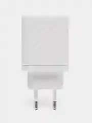 Белый блок питания USB + Type-C 5V-3.1А c дисплеем