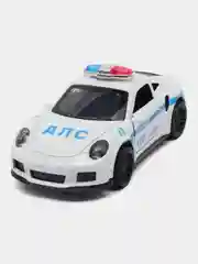 Белый металлическая коллекционная машинка Porsche 911