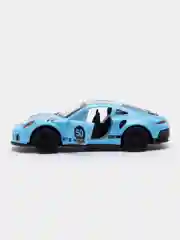 Голубой металлическая коллекционная машинка Porsche 911