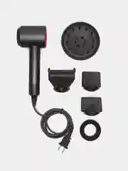 Красный фен для укладки и сушки волос Super Hair Dryer 5 в 1
