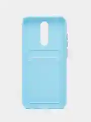 Ледяной чехол для Xiaomi Redmi 8A (Сяоми Редми 8А) с карманом для карт, силиконовый, прозрачный