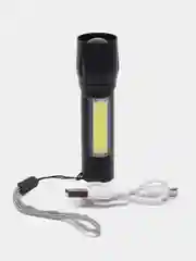Карманный фонарь с зарядкой USB, светодиодный с фокусировкой, походный в футляре, 110 лм