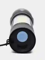 Карманный фонарь с зарядкой USB, светодиодный с фокусировкой, походный в футляре, 110 лм